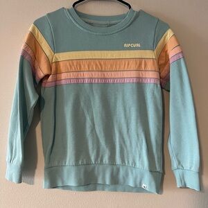 Rip Curl Kids' Surf Revival  Crew Sweatshirt with Pastel Stripes